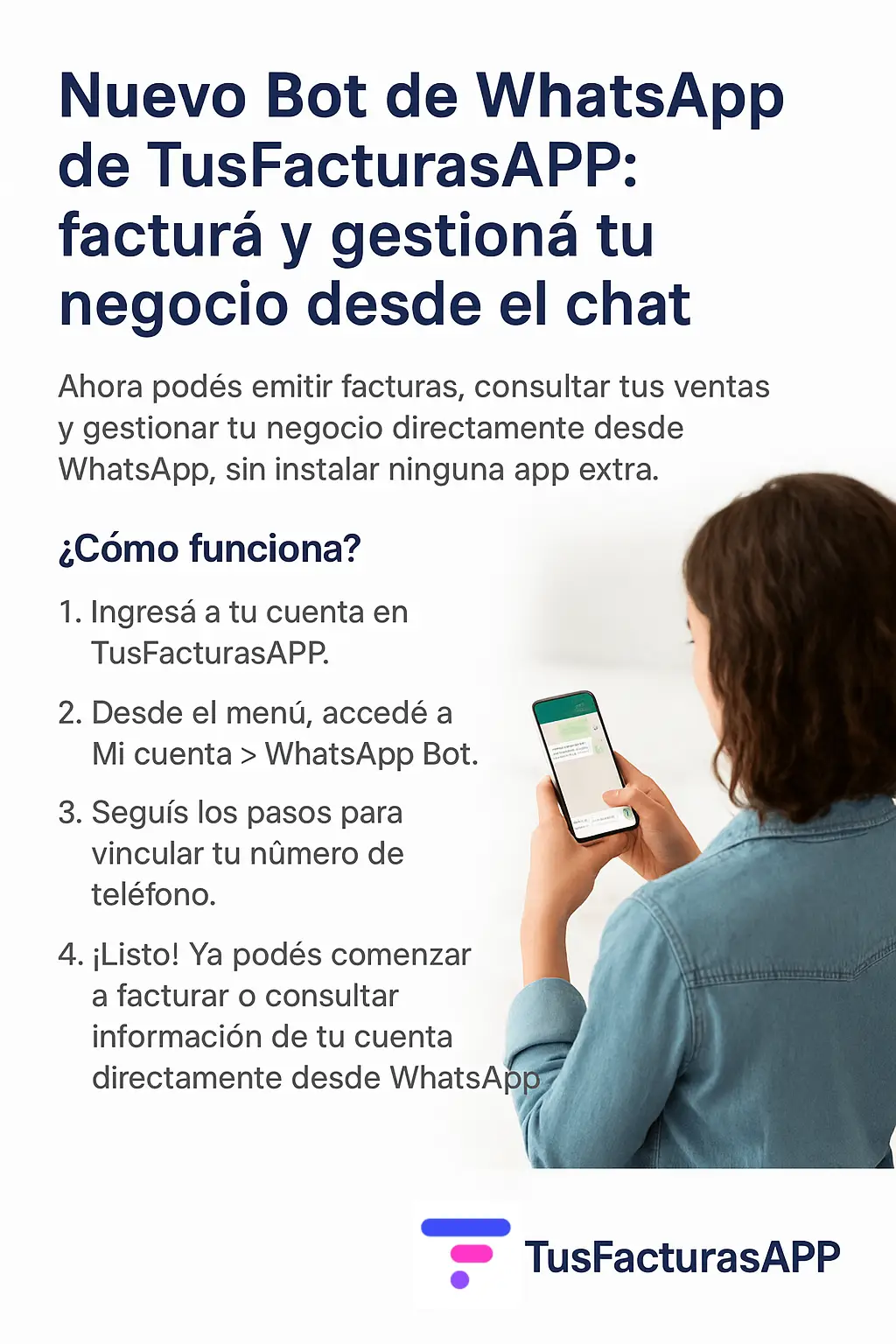 Bot para facturar desde WhatsApp de TusFacturasAPP