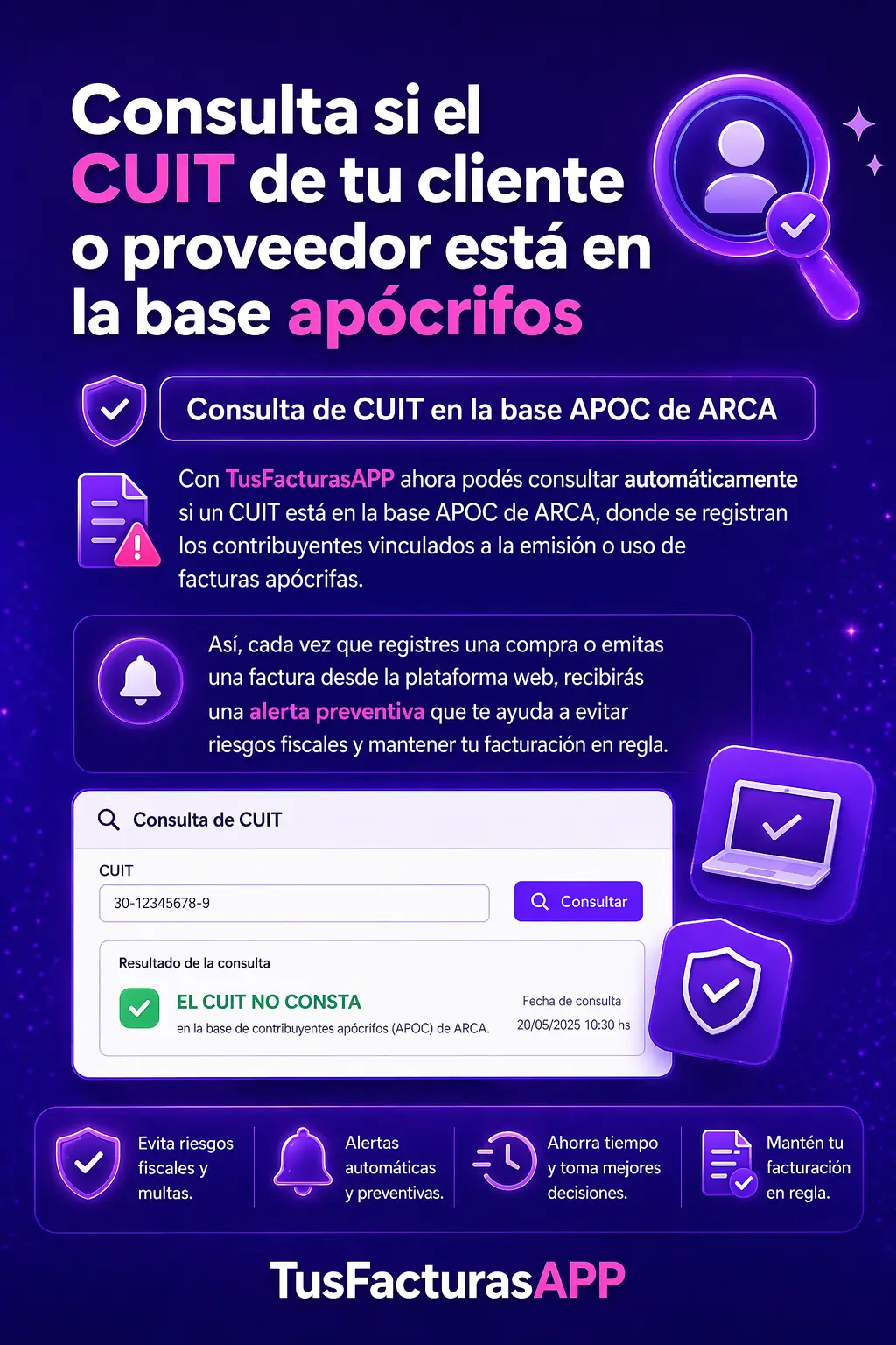 TusFacturasAPP: Consulta base APOC de ARCA