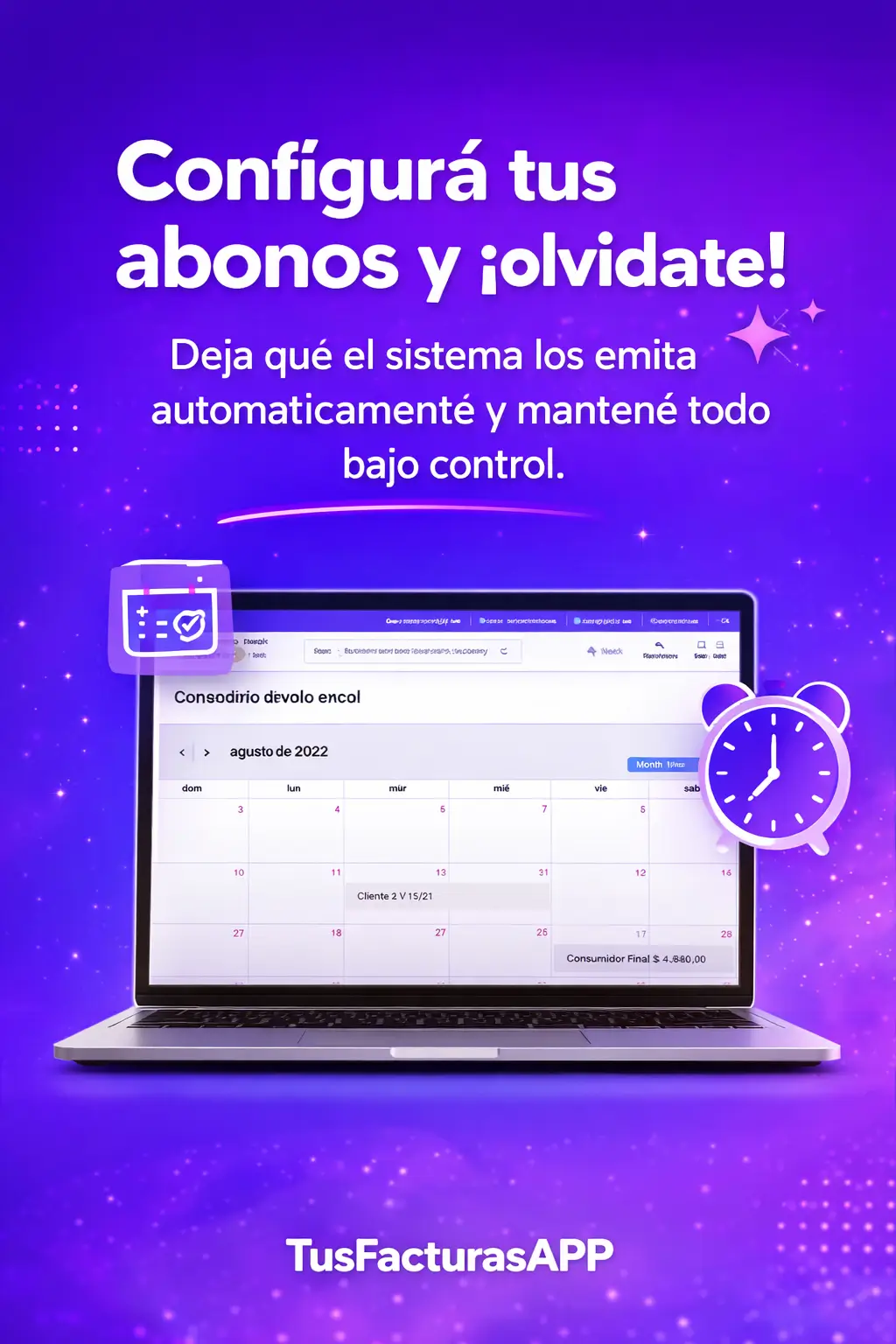 TusFacturasAPP: Configur&aacute; tus abonos y &iexcl;olvidate!